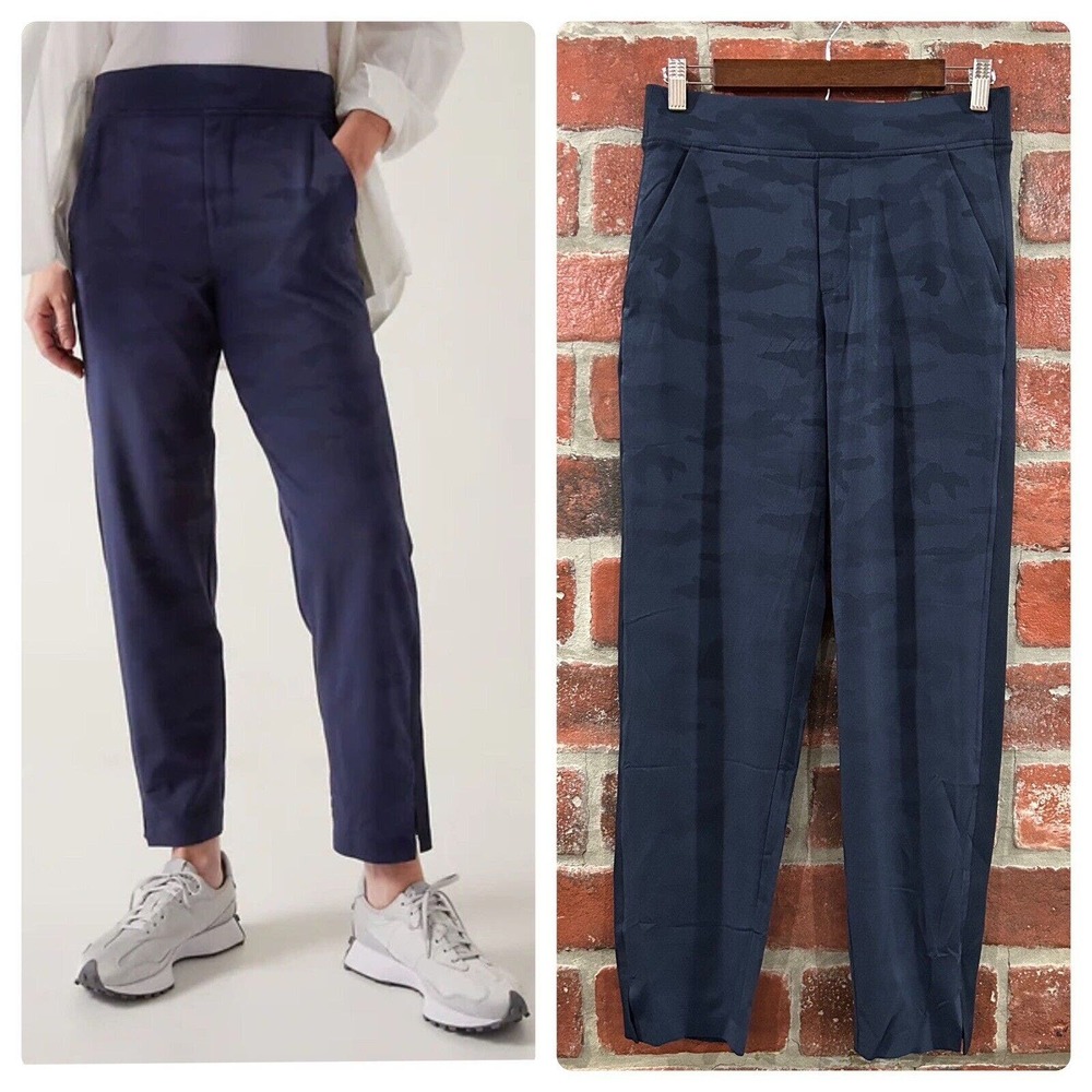Athleta Blue Camouflage Brooklyn Ankle Pants Size 4